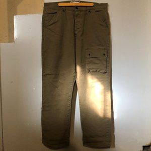 Cowboy Stars, olive green pants with button fly, mens size large